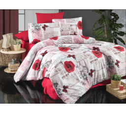 Prodloužené povlečení bavlna 140x220, 70x90cm Red roses