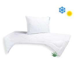 SET Přikrývka Aloe Vera 140x200cm celoroční 850g + Polštář UNICO AloeVera 70x90cm 900g