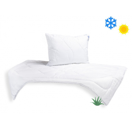 SET Přikrývka Aloe Vera 140x200cm celoroční 850g + Polštář UNICO AloeVera 70x90cm 900g