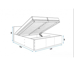 Postel Panamax, bílá 160x200 