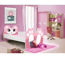 Postel s matrací BEAR PINK 160x80 Růžová