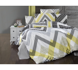 Krepový povlak na polštář Zigzag grey 45x60