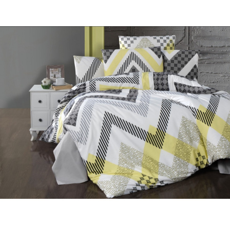 Krepový povlak na polštář Zigzag grey 45x60