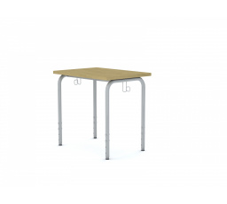Školná lavice SIMPLE obdélník 700x500, šedý rám/dubová deska velikost 4-6