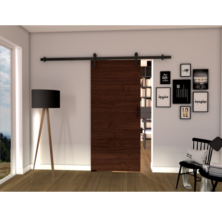 Posuvné dveře LOFT A80, Wenge/Černá