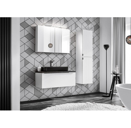 LEONARDO WHITE 84-90-B-2D Skříňka se zrcadlem / Mirror Cabinet CU-COC-834012  FSC MIX 70%