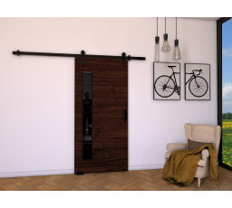 Posuvné dveře LOFT G100, Wenge/Černá