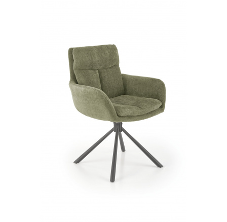 Jídelní otočná židle K495, Olivová/Černá