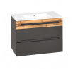 GALAXY GRAFIT 824 szafka p/um 2S/ cabinet under washbasin 2DW 80 cm - 2s CU-COC-834012  FSC MIX Cred