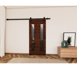 Posuvné dveře LOFT H70, Wenge/Černá