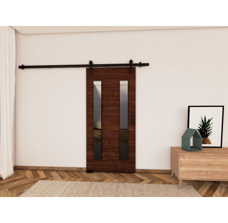 Posuvné dveře LOFT H70, Wenge/Černá