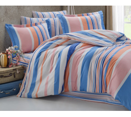 Bavlněný povlak na polštář Mart blue-pink 45x60