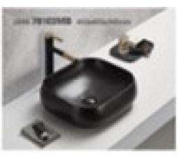 UN-NIKA-MB Umyvadlo/Washbasin/Černý Mat/Matt Black