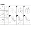 Kancelářské křeslo Q-557, hnědá ekokůže