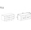 TV komoda stolek Tadeusz T11 Dub Stoletý